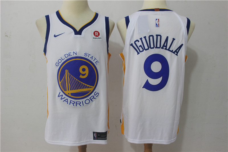 Men Golden State Warriors #9 Iguodala White Game Nike NBA Jerseys